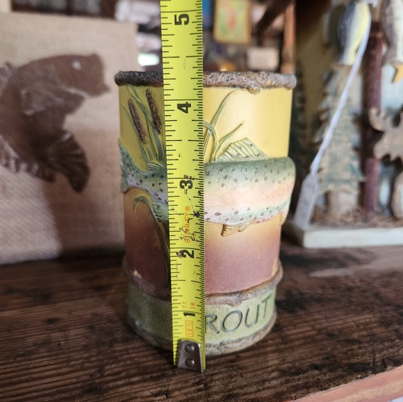 Fishing Tootbrush Holder Pencil Pen Vase Cup Trout - Picture 6 of 8